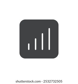 Chart bar icon flat and simple set design