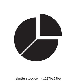chart bar icon on white background - vector