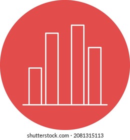 Chart bar Isolated Vector icon which can easily modify or edit

