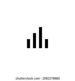 chart bar pixel perfect icon design. Flat style design isolated on white background. Vector illustration