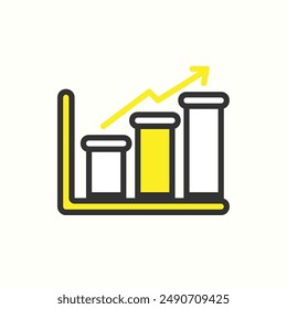 Diagramm Baricon, isolierte Glyphensymbol Design SEO