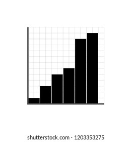Chart black bar symbol for your web site design, logo, app, UI. Vector illustration.