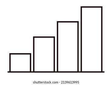 Chart black icon on white background.