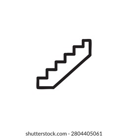 chart black vector icon with upward trend staircase steps