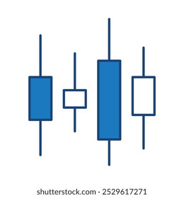 Chart Blue Icon. Business Statistics, Diagrams and Graphs Icon Editable Stroke Vector Illustration