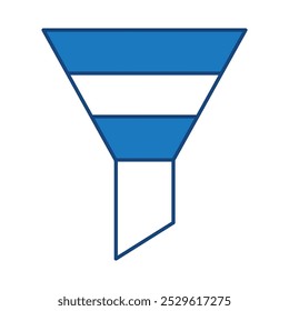 Blaues Diagrammsymbol. Geschäftsstatistiken, Diagramme und Grafiken Symbol Bearbeitbare Stroke-Vektorgrafik