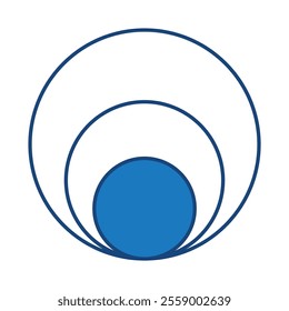 Chart Blue Icon. Business Statistics, Diagrams and Graphs Icon Editable Stroke Vector Illustration