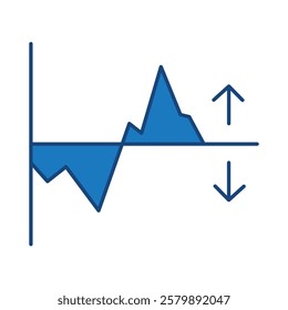 Chart Blue Icon. Business Statistics, Diagrams and Graphs Icon Editable Stroke Vector Illustration
