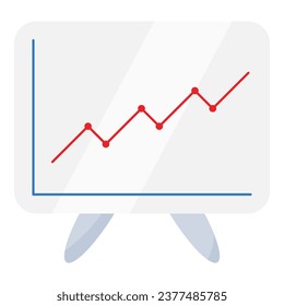Chart board vector element. Simple flat vector with business theme. Business.