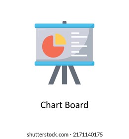 Chart Board  vector flat icon for web isolated on white background EPS 10 file