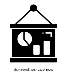 Icono del vector de placa de gráfico en estilo de moda