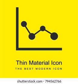 chart bright yellow material minimal icon or logo design