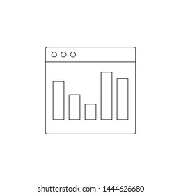 Chart browser colored icon. Element of programming for mobile concept and web apps icon. Outline, thin line icon for website design and development, app development