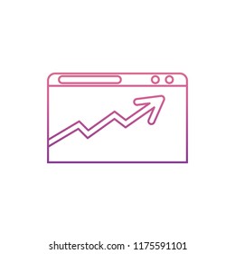 chart in browsericon in Nolan style. One of web collection icon can be used for UI, UX