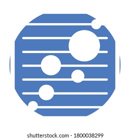 
Glifo blanco de burbuja de gráfico con icono de vector de fondo de color que puede modificar o editar fácilmente
