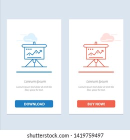 Chart, Business, Challenge, Marketing, Solution, Success, Tactics  Blue and Red Download and Buy Now web Widget Card Template