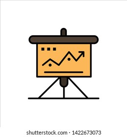 Chart, Business, Challenge, Marketing, Solution, Success, Tactics  Flat Color Icon. Vector icon banner Template
