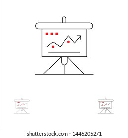 Chart, Business, Challenge, Marketing, Solution, Success, Tactics Bold and thin black line icon set