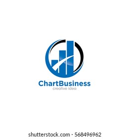 Chart Business Creative Concept Logo Design Template