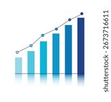 Chart of business data growth graph