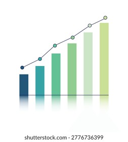 Chart of business data growth graph