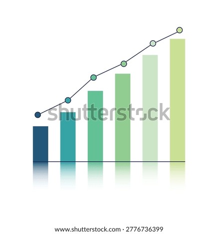 Chart of business data growth graph