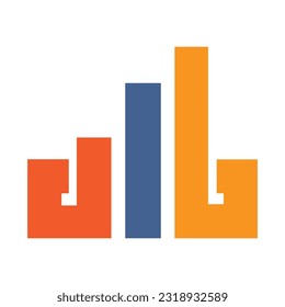 Chart business finance logo vector