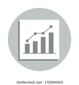 Diagramm, Symbol für Geschäftsdiagramme. Einfache Bildyph, flache Vektorillustration von Business-Icons für i und ux, Website oder mobile Applikationen
