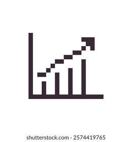 chart business graph pixel art