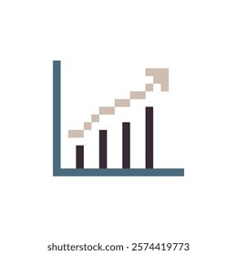 chart business graph pixel art