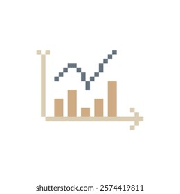 chart business graph pixel art
