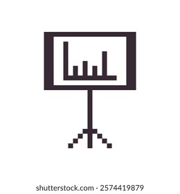 chart business graph pixel art