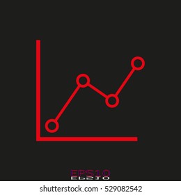 chart, business growth, graph, icon, vector illustration, eps10,