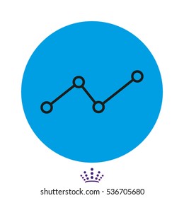chart, business growth, icon, vector illustration EPS 10