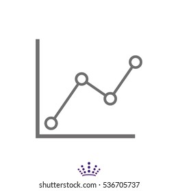 chart, business growth, icon, vector illustration EPS 10