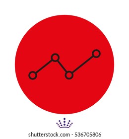 chart, business growth, icon, vector illustration EPS 10