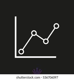 chart, business growth, icon, vector illustration EPS 10