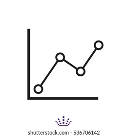 chart, business growth, icon, vector illustration EPS 10