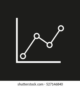 chart, business growth, vector icon, eps10