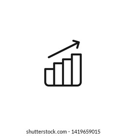 Chart Up Business Icon and Logo template