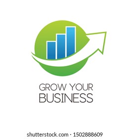 chart business logo design vector template 