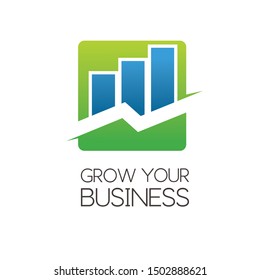 chart business logo design vector template 