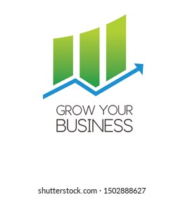chart business logo design vector template 