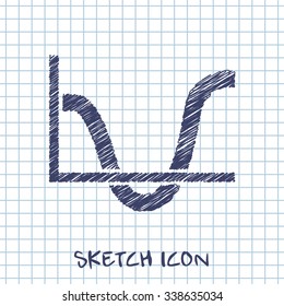 chart business vector sketch icon 