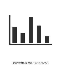 Chart button vector icon