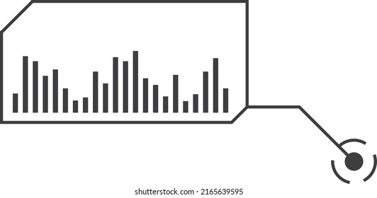 Chart callout. Statistic dashboard icon. Futuristic hud