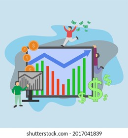chart candle cryptocurrency illustration design 