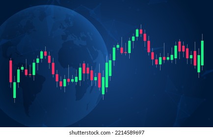 Chart candle stock graph forex market. Trade candle chart stock finance price exchange background crypto currency svg