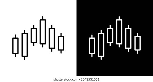 Chart candlestick icon. Graphic Design vector icon. Ui Ux Icons