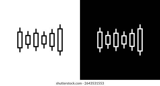 Chart candlestick icon. Graphic Design vector icon. Ui Ux Icons